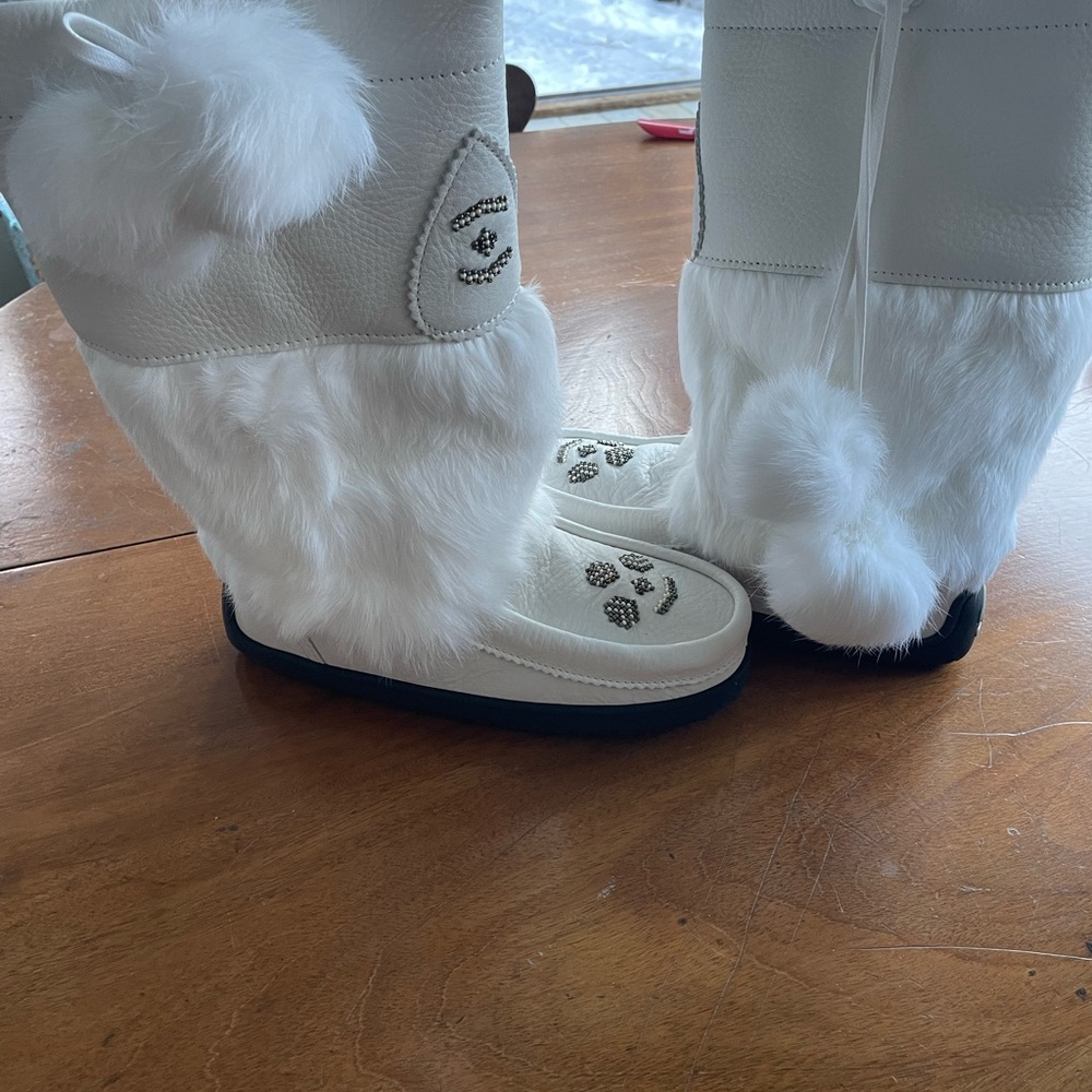 White Fur Winter Boots